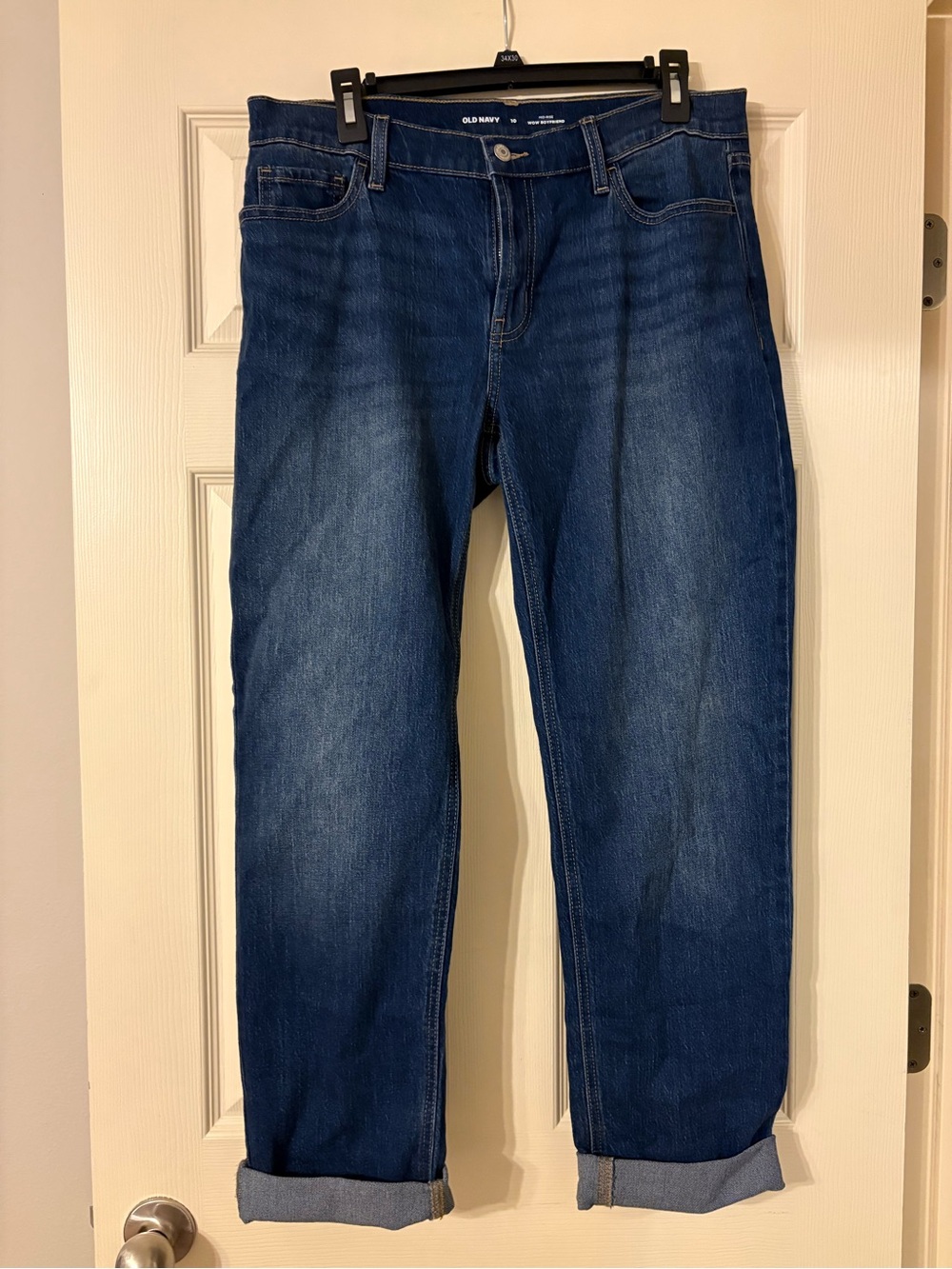 Old Navy Women’s Medium Blue Mid-Rise Boyfriend Jeans